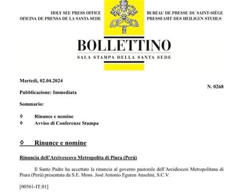 Papa Acepta Renuncia De Arzobispo De Piura Y Tumbes Por Acusaciones De