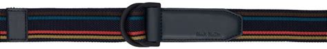 Paul Smith Black Webbing Stripe Belt Paul Smith