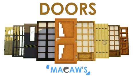 Macaw S Doors Mod Minecraft 1 16 2 1 15 2 1 14 4 1 12 2 YouTube