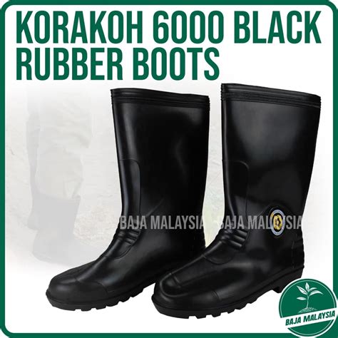 KORAKOH Rubber Boot 6000 Safety Anti Slip Rain Boot Rubber Shoe Kasut