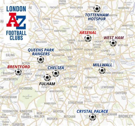 Map Of London Football Clubs – Map Vector