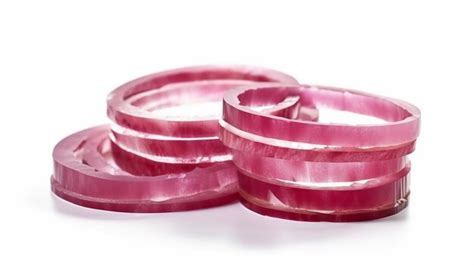 Premium Ai Image Sliced Red Onion Rings Isolated On White Background