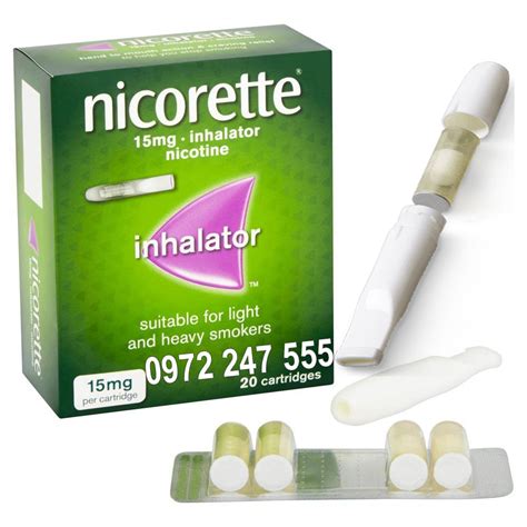 Ống Hít Nicotine Nicorette Inhalator Hỗ Trợ Bỏ Thuốc Lá Hộp 20 ống