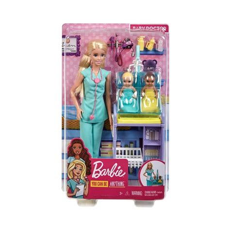 Muñeca Barbie Careers Pediatra Rubia Con 2 Bebés Bodega Aurrera En Línea