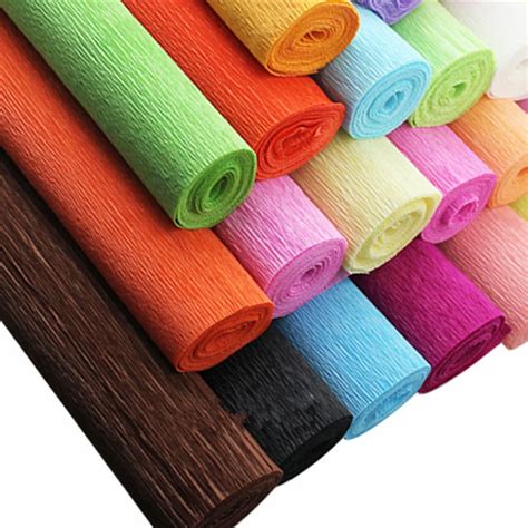 Pcs Cm Gift Wrapping Paper Felt Paper Flower Colored Crepe Paper