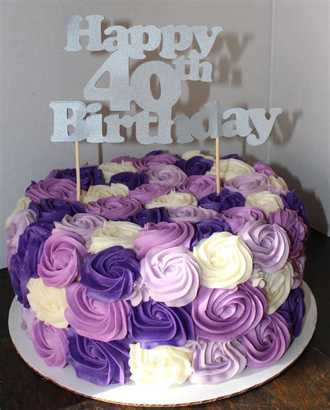 Purple Rosette Cake Rosette Cake Cake Cooking And Baking