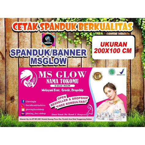 Jual Banner Spanduk MS Glow Model B Shopee Indonesia