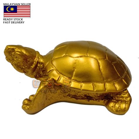 Kawan Gold Colour Tortoise Statue Atu G Cm Sculpture Gift Figurine