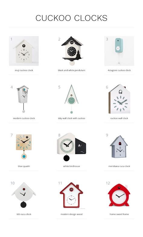 Modern Cuckoo Clocks for Scandinavian-Style Coastal Home Decor