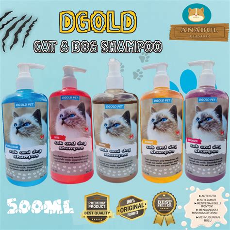 Jual GROSIR SHAMPOO KUCING ANJING ANTI KUTU JAMUR DGOLD 500ML BOTOL