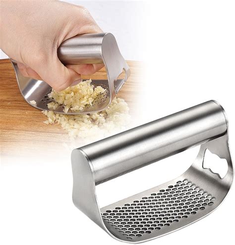 Amazon Stainless Steel Garlic Presser 2024 New Garlic Press