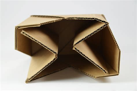 Flat Pack Cardboard Stool Behance