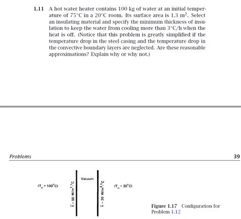 Solved A Hot Water Heater Contains Kg Of Water At An Chegg