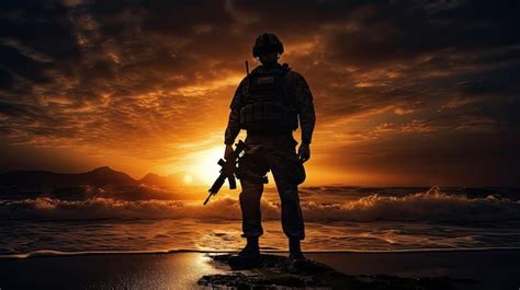 Premium Photo Elite Navy Seal Silhouette