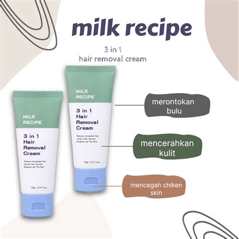 Jual Milk Recipe In Hair Removal Cream Gram Krim Waxing Non