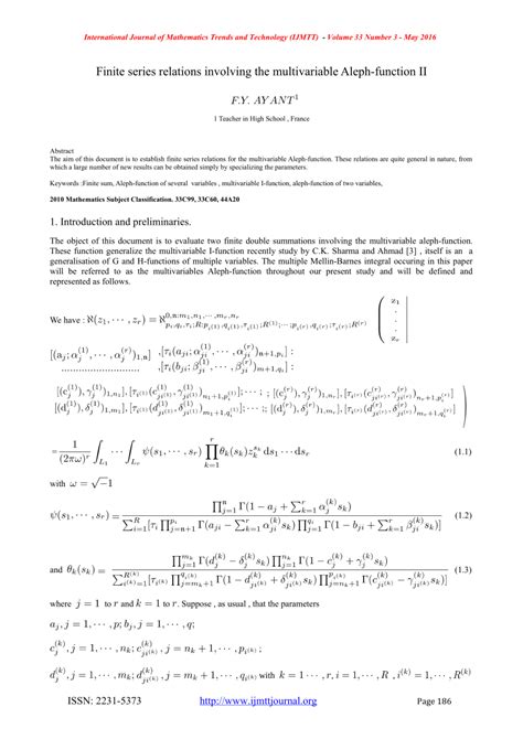 PDF Finite Series Relations Involving The Multivariable Aleph Function II