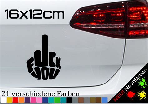 Mittelfinger Fuck You Aufkleber Sticker Shocker JDM Hater Middle Finger