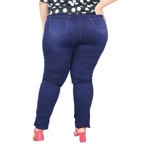 CALÇA JEANS SKINNY PLUS SIZE FEMININA ELASTANO Cambos Plus Size