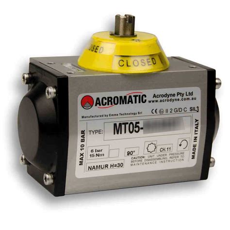 Acromatic Pneumatic Actuator Nm Spring Return Anodised F Sq Drive