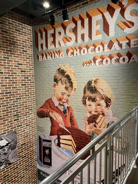 Vintage Hershey S Mural Painting Chocolate World Factory Tours Hersheys