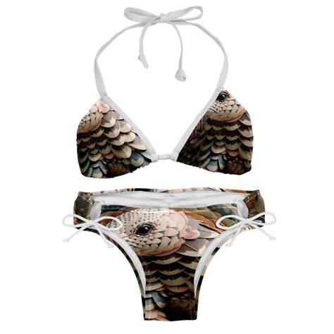 Pangolin Adjustable Strap Detachable Sponge Bikini Set Two Pack For