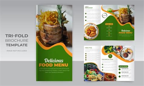 Premium Vector | Trifold 6 page delicious restaurant food menu brochure ...