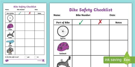 Bike Safety Checklist