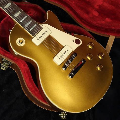 New Gibson Les Paul Standard 50s P 90 Gold Top Qom626 Ebay