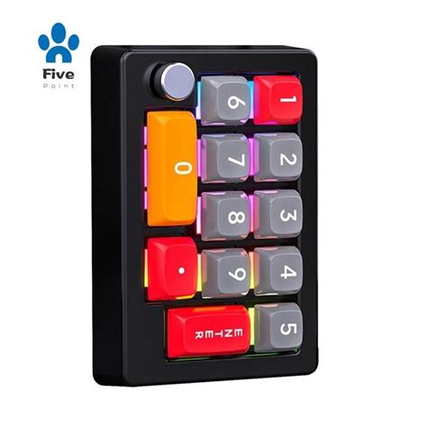 13 Key Macro Programmable Hot Swappable Mechanical Switch 7 Color RGB Light Gaming Numeric