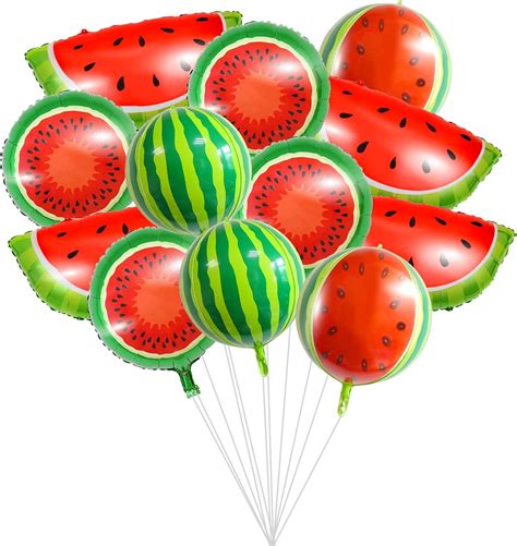 12 PCS Watermelon Party Decoration KUAOOAUK Watermelon Balloons