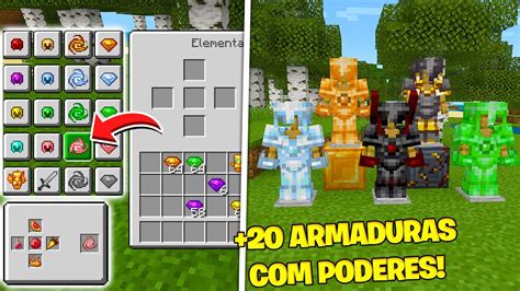 ATUALIZAÇÃO DO MELHOR ADDON DE ARMADURAS E ESPADAS PARA MCPE 1 18