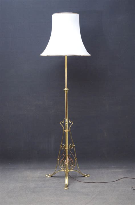 Art Nouveau Brass and Copper Floor Lamp at 1stDibs