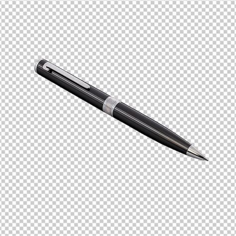 A Black And White Ballpoint Pen Isolated On Transparent Background Psd