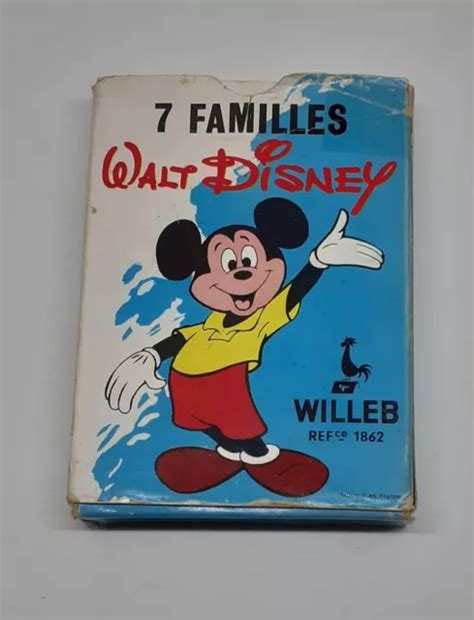 JEU DES 7 Familles Walt Disney WILLEB réf 1862 COMPLET dans sa boite