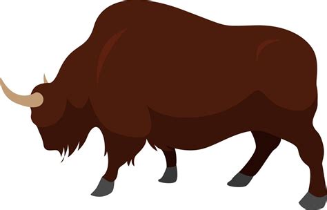 American Bison Illustration Vector On White Background 13772137