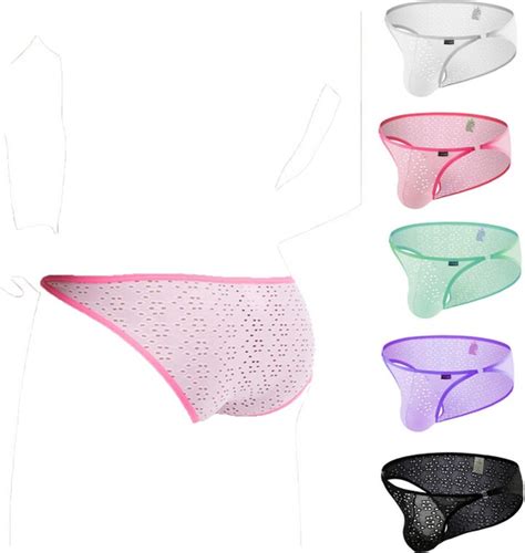 Faringoto Mens Bikini Underwear With Hole Men Briefs Male Panties U Pouch Briefs Men Jockstrap