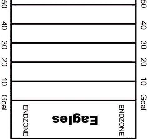 Diagram of an Empty Football Field