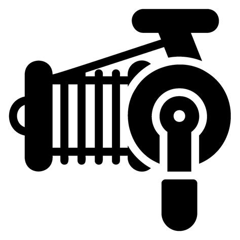 Fishing Reel Glyph Icon 45744072 Vector Art At Vecteezy