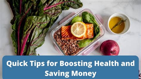 Quick Tips for Boosting Health and Saving Money
