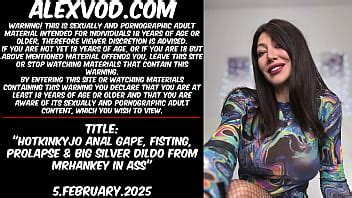 Abertura Anal Fisting Prolapso Y Consolador Plateado Grande De