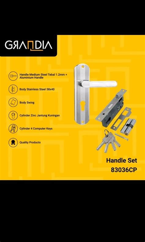 0Gagang Pintu Set Handle Pintu Set Grandia Medium Body Dan Cylinder