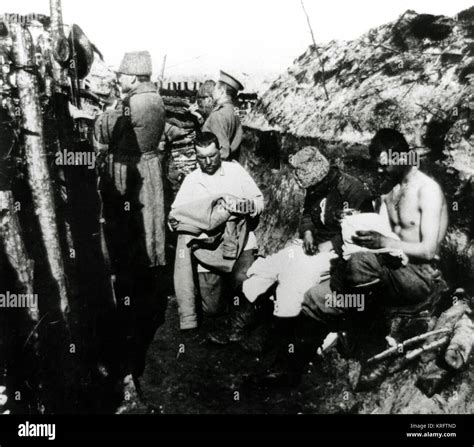 Ww1 Russian Trench Scene Eastern Front Date 1916 Stock Photo Alamy