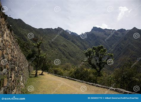 Ruins of Choquequirao. stock photo. Image of incas, background - 265822772