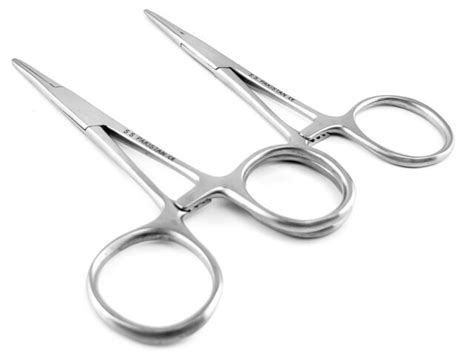 2 Mosquito Hemostat Forceps Halsted Hartmann 4 Straight Fine Micro