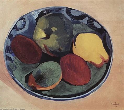 Reproducciones De Pinturas Frutas En El Plato Azul De Martiros