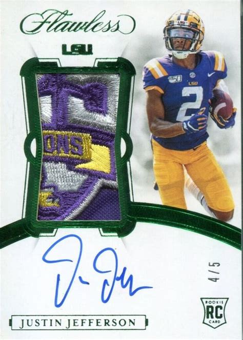 Justin Jefferson 2020 Flawless Rookie Patch Auto Emerald RPA JJE