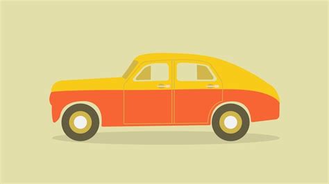 Premium Vector | Retro car vector illustration in a profile in a flat style