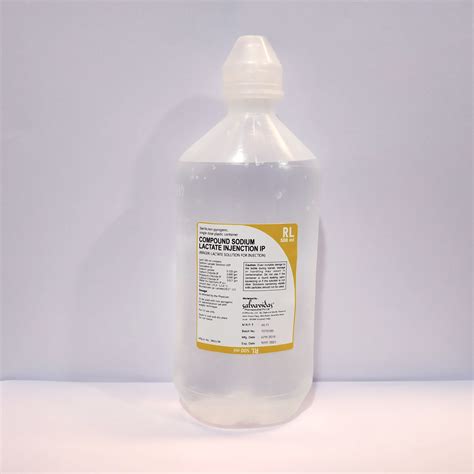 Compound Sodium Lactate Injection IP Packaging Size 500 And 1000 Ml