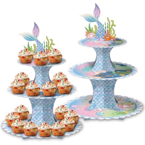 Présentoir Cupcakes Poisson Support Cupcakes Anniversaire 2Pcs Poisson