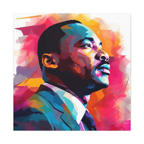 Martin Luther King Jr. Portrait MLK Painting in Abstract Colorful Style ...